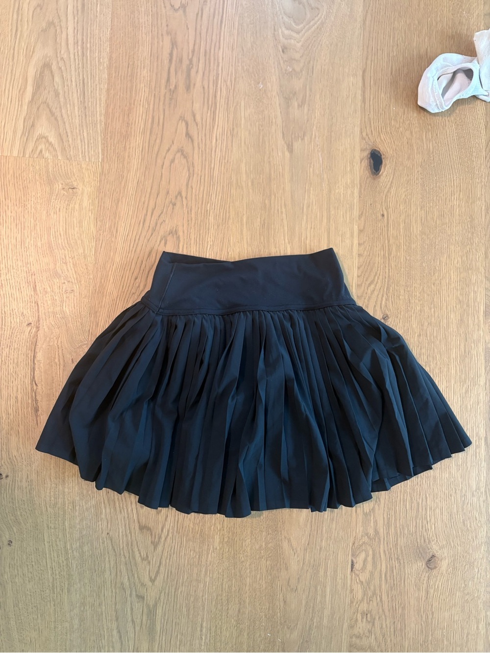 aerie Black Pleated Skater Mini Skirt